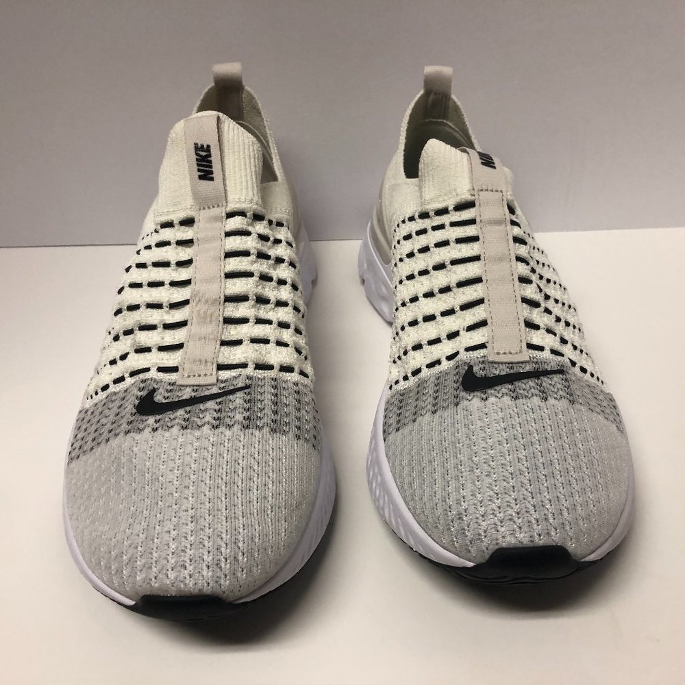 Nike React Phantom Run Flyknit 2 Mens Shoes White Light Bone Size 9.5 DV2139-100